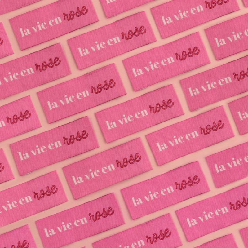 ÉTIQUETTE À COUDRE "LA VIE EN ROSE"