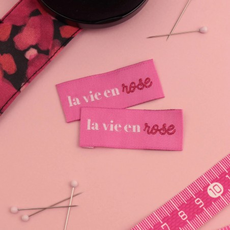 ÉTIQUETTE À COUDRE "LA VIE EN ROSE"