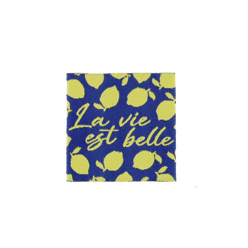 ÉTIQUETTE À COUDRE "LA VIE EST BELLE"