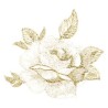 ÉCUSSON À THERMOCOLLER FLEUR BLANCHE 6X5.5CM