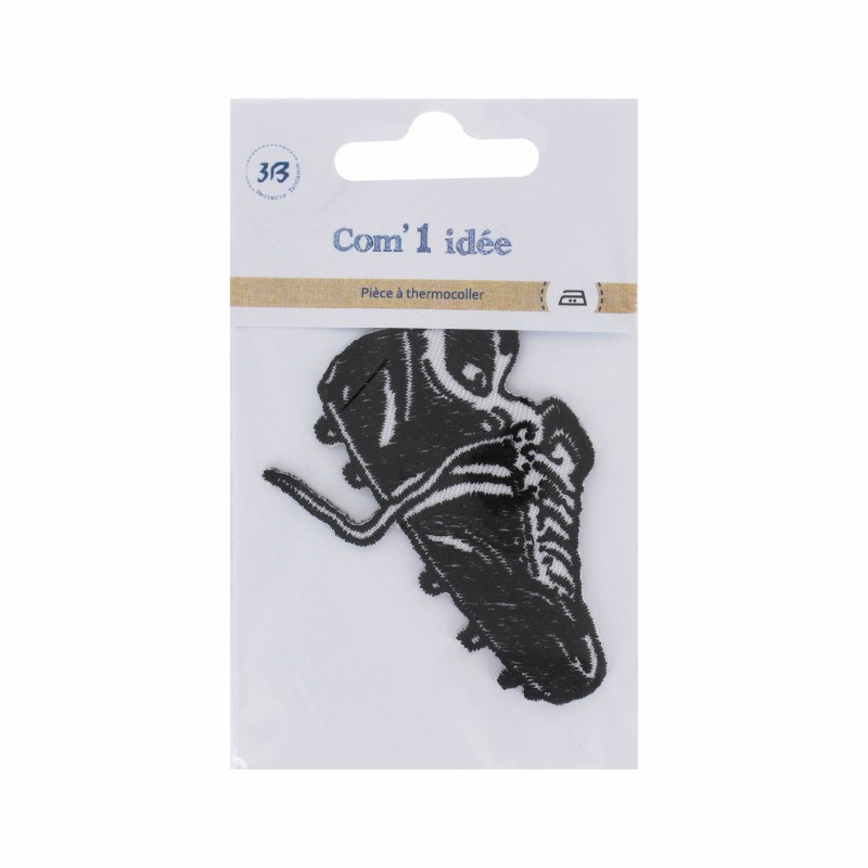 ÉCUSSON À THERMOCOLLER CHAUSSURE DE FOOT 7.2X3.5CM