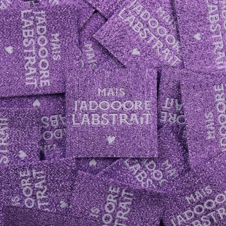 ÉTIQUETTE À COUDRE "MAIS J'ADORE L'ABSTRAIT"