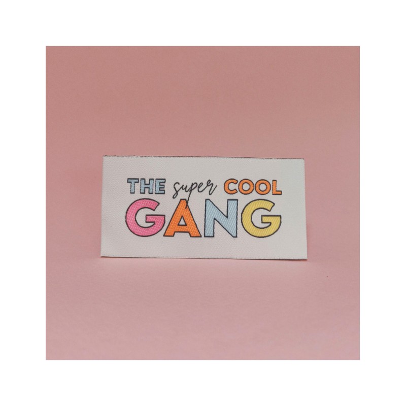 ÉTIQUETTE À COUDRE "SUPER COOL GANG"