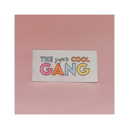 ÉTIQUETTE À COUDRE "SUPER COOL GANG"