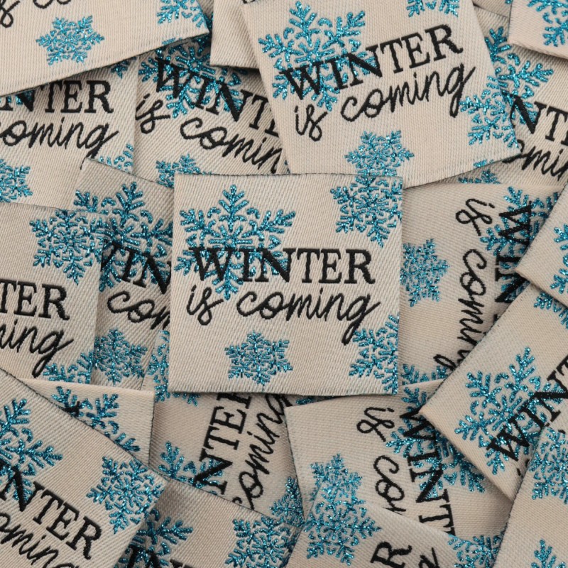 ÉTIQUETTE À COUDRE "WINTER IS COMING"
