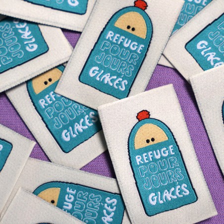 ÉTIQUETTE À COUDRE "REFUGE POUR JOURS GLACÉS"